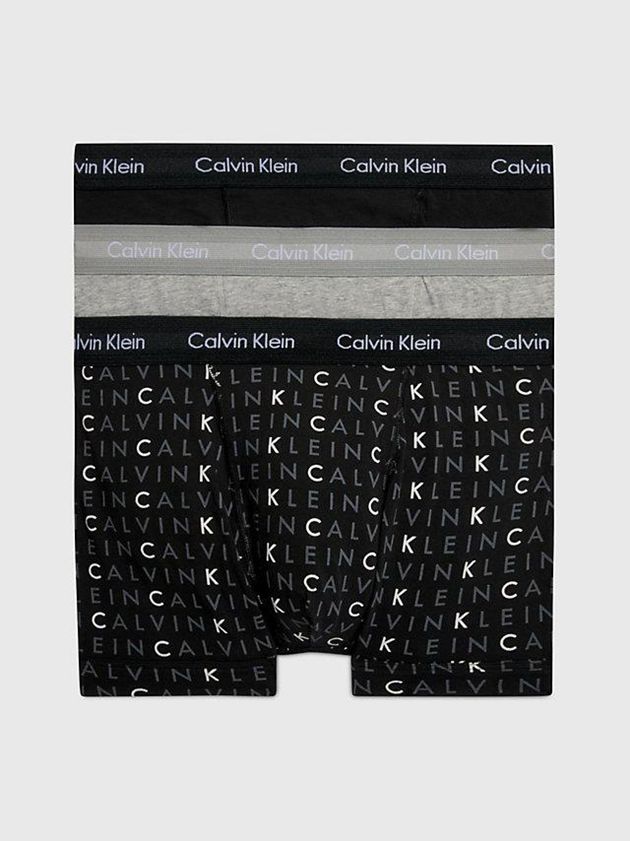 Calvin Klein USA 3 Pack - Cotton Stretch Mens Trunks Black 6581973-FA